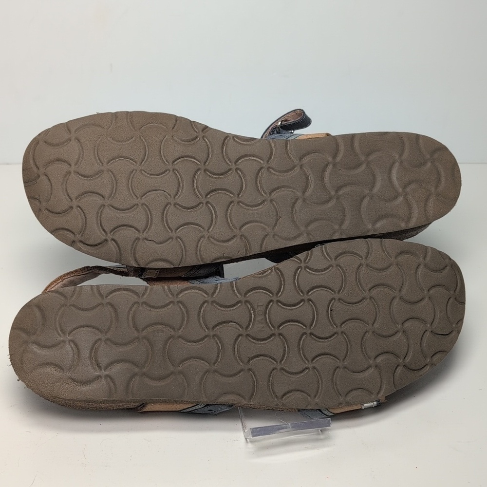 Naot Beverly Blue and Brown wedge Sandals womans size 8 EU 39 - Picture 10 of 15